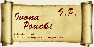Ivona Poučki vizit kartica